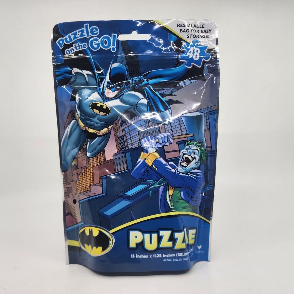 Batman Puzzle On The Go 48 Piece Resealable Travel Bag DC Comics Superhero